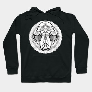 Cat skull & flower Hoodie